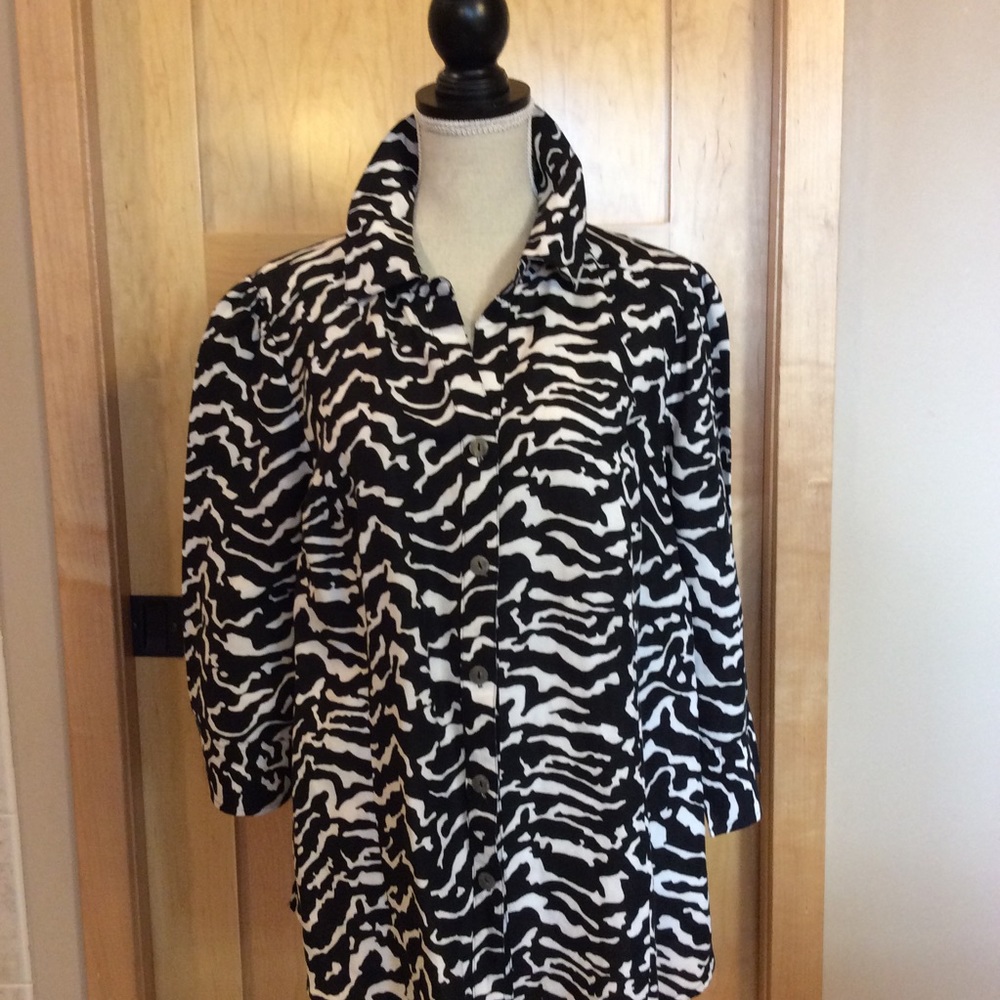 Animal Print, Button Down Shirt